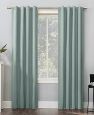 Sun Zero Cyrus Thermal Blackout Back Tab Curtain Panel, 84