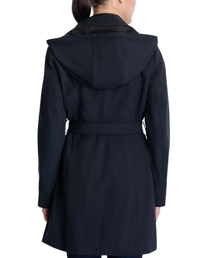 Michael Kors Women's Asymmetrical Hooded Raincoat, Created for Macy's ...