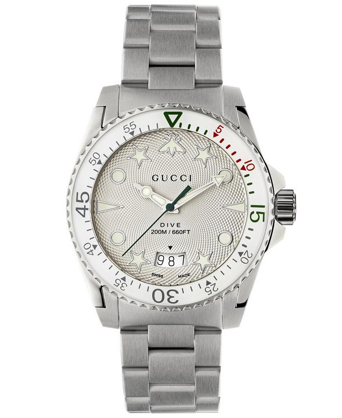 Gucci - Men's Swiss Dive Stainless Steel Bracelet Watch 40mm
