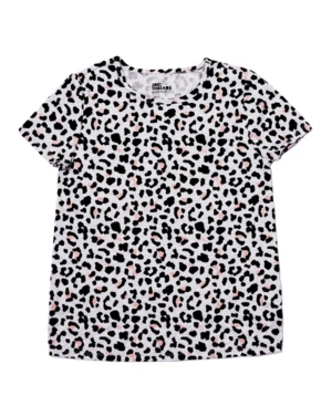 Big Girls Short Sleeve All Over Print Basic Tee