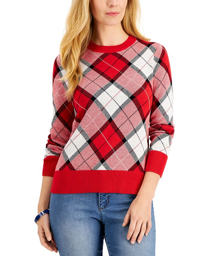 Charter Club Plaid Sweater, Created for Macy's Macy's