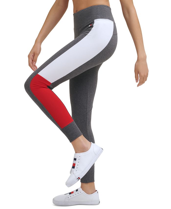 Tommy Hilfiger Colorblocked Logo Full Length Leggings, Created for
