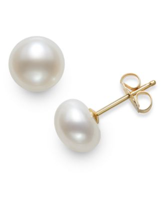 Cultured Freshwater Pearl 3 Piece Set, Necklace, Earrings and Bracelet in 14k Gold