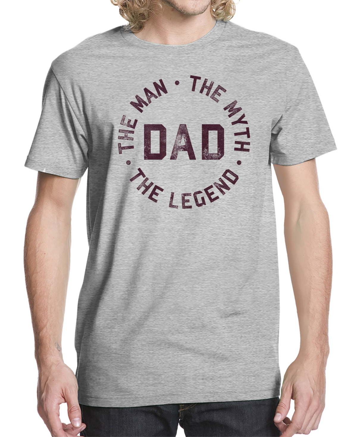Men's Man Myth Legend Graphic T-shirt - Sport Gray