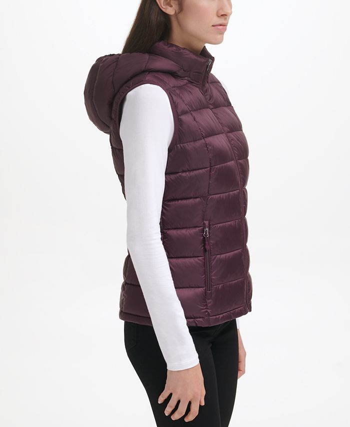 Charter Club Women's Packable Hooded Down Puffer Vest, Created for Macy