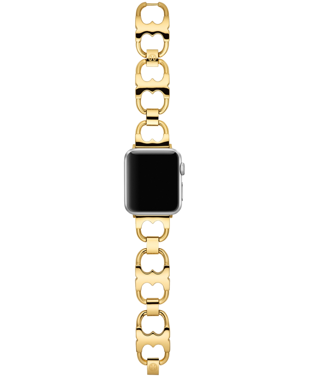 Shop Tory Burch Gold-tone Stainless Steel Gemini Link Bracelet For Apple Watch 38mm/40mm