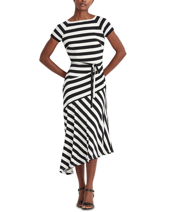 Lauren Ralph Lauren Striped Jersey Dress - Macy's