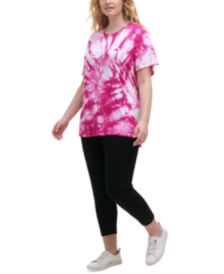 Plus Size Tie-Dyed Logo Shirt