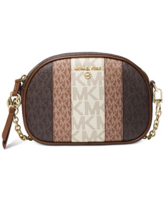 brown michael kors makeup bag