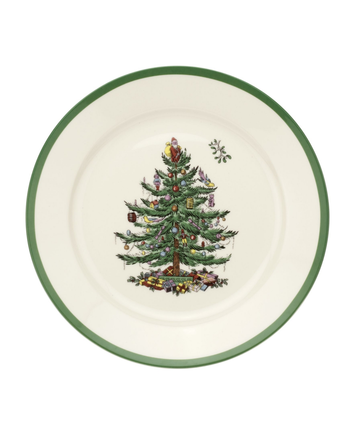 Christmas Tree Luncheon Plate - Green
