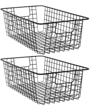 Sorbus Metal Storage Bin Pack of 2