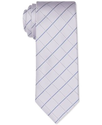 Calvin Klein - Men's Squared Off Grid Slim Tie