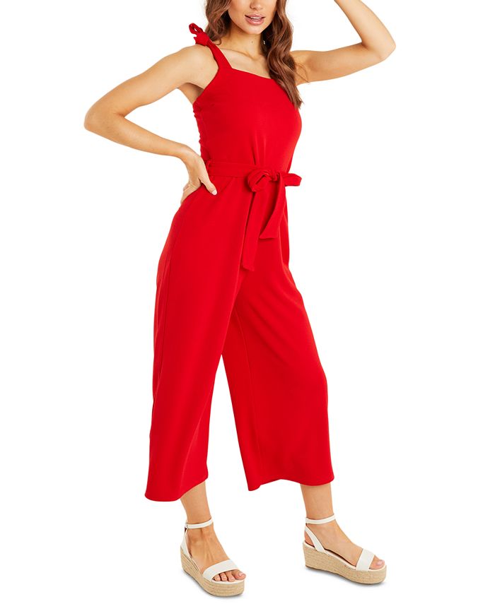 QUIZ ShoulderTie Belted Jumpsuit Macy's