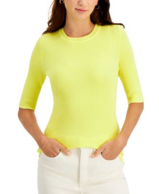 macys yellow sweater