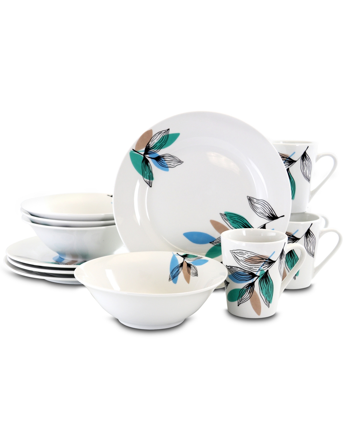 UPC 085081475930 product image for Gibson Round Fine Ceramic Dinnerware Set, 12 piece | upcitemdb.com