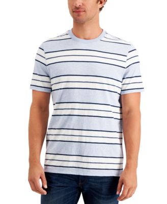 Men's Textured Colorblocked Stripe T-Shirt