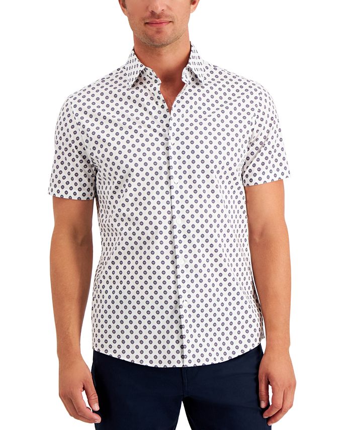 Michael Kors Men's Foulard Print Slim-Fit Shirt - Macy's