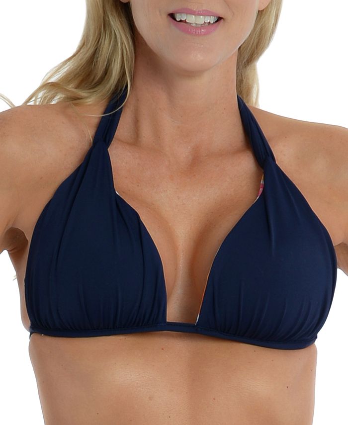 La Blanca Petals In Bloom Reversible Halter Bikini Top Macy's