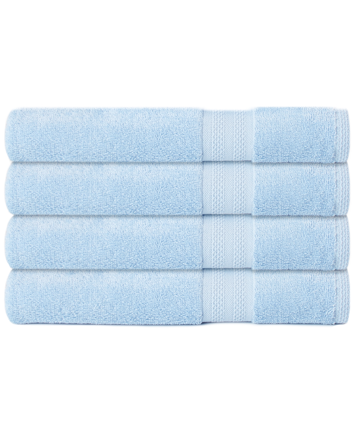 Shop Sunham Soft Spun Cotton 4-pc. Bath Towel Set In Powder Blue