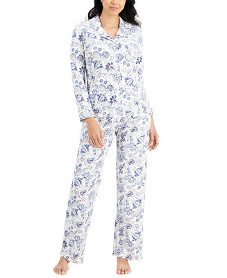 Charter Club Soft Brushed Cotton Pajama Set, Created for Macy's - Macy's