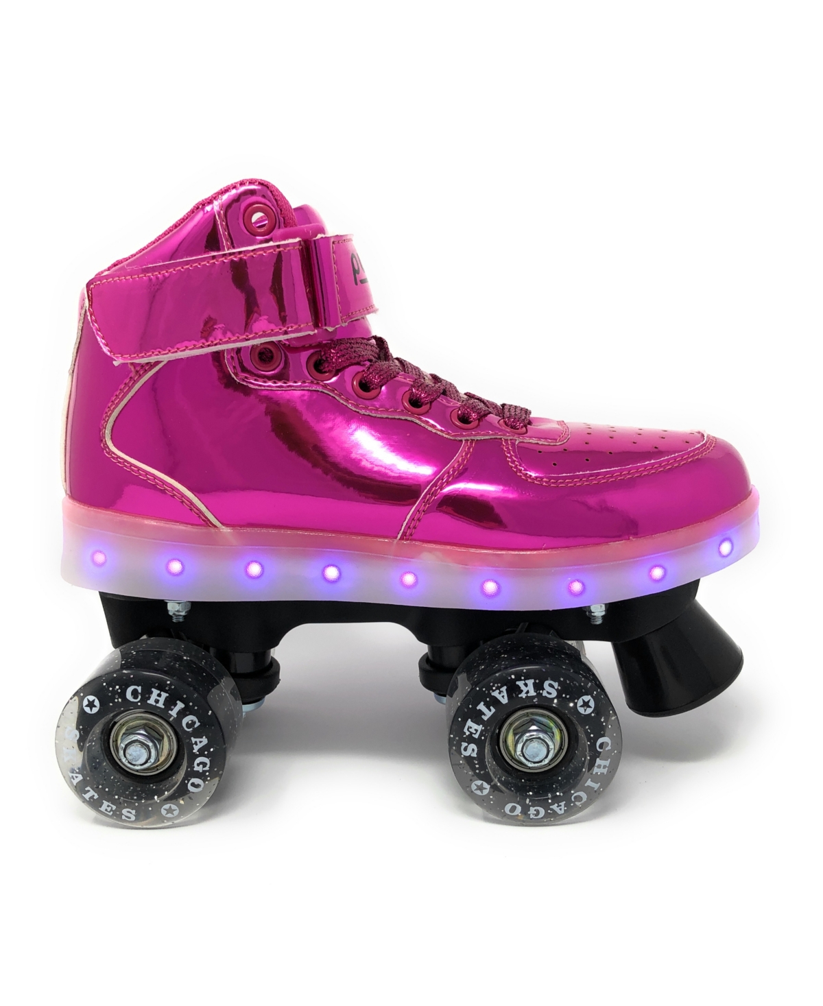 Chicago Pulse Led Light Up Quad Roller Skates, Pink - Size 8 - Pink
