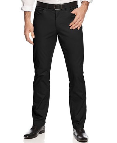 Alfani Cotton Stretch Pants, Slim Fit