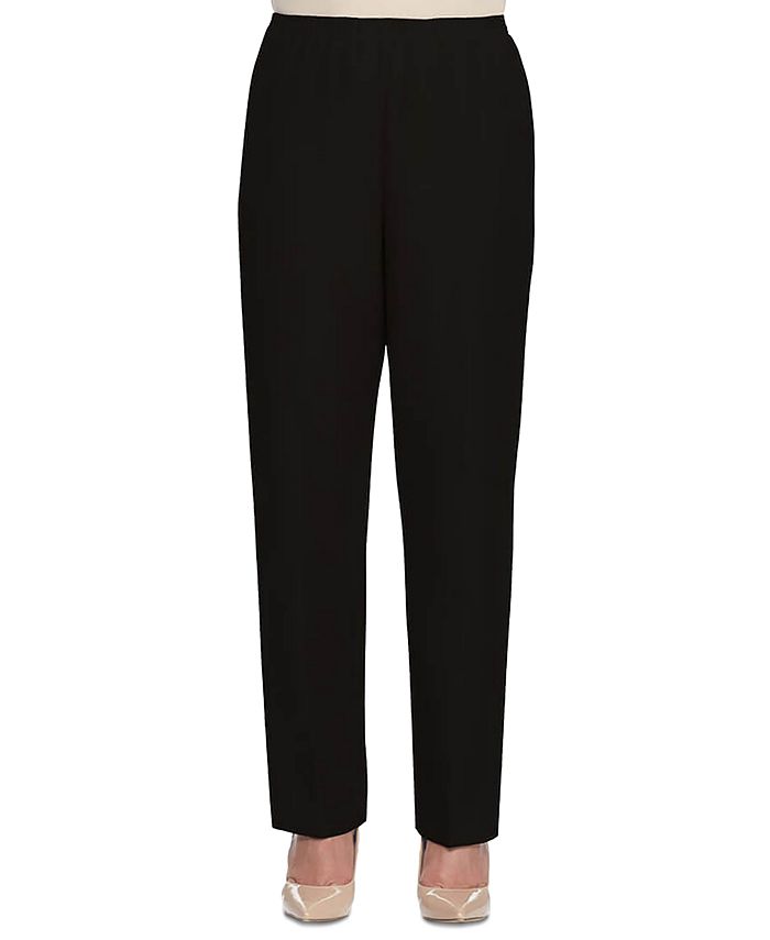 Alfred Dunner Classics Pull-On Straight-Leg Pants in Petite and Petite ...