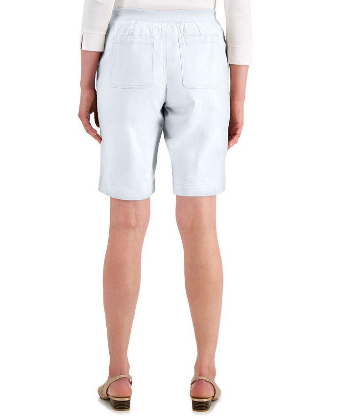 Karen Scott Petite Utility-Pocket Stretch-Waist Shorts, Created for ...