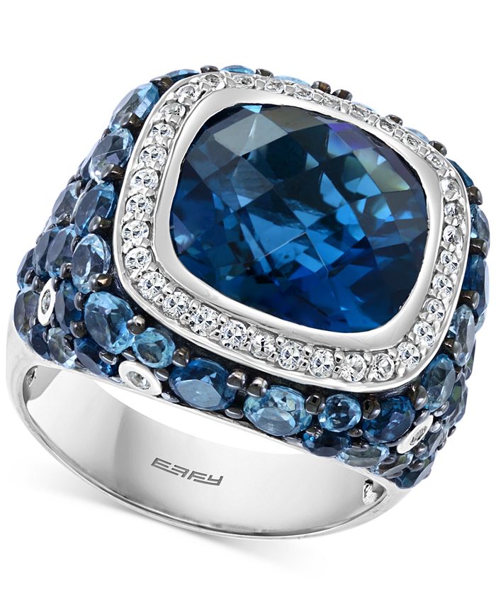 EFFY Collection EFFY® Blue Topaz (12-5/8 ct. t.w.) & White Sapphire (1/ ...