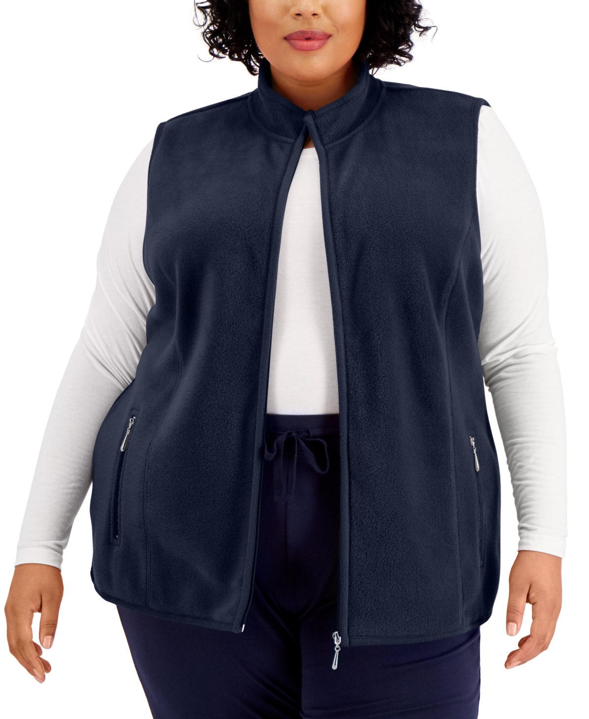 Macy's karen scott fleece vest best sale