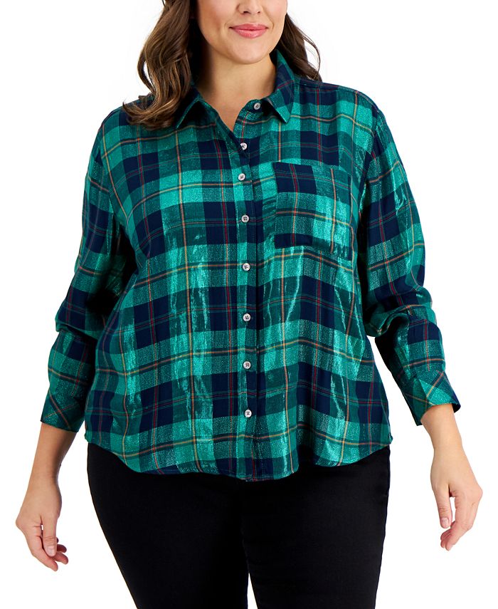 Macy s style co plus online size tops