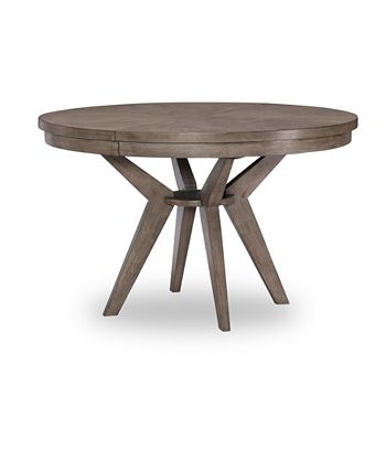 Furniture Greystone Round Dining Table, Round Farm Table With Leaf