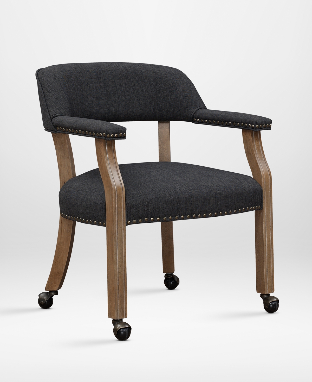 Comfort Pointe Millstone Caster Game Chair In Dark Gray