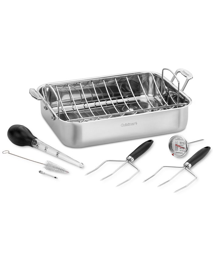 Cuisinart Chef's Classic Stainless 16 in Roasting Pan with Rack - Kitchen &  Company