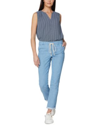 NYDJ - Cotton Drawstring Cuffed-Hem Pants