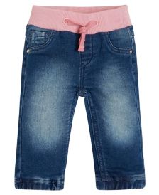 Baby Girls Knit Denim Pull-On Jogger