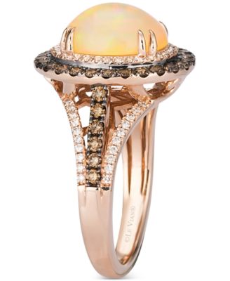 Deep Sea Blue Topaz (4 ct. t.w.) & Diamond (7/8 ct.t.w.) Statement Ring in 14k Rose Gold (Also in Opal, Citrine, Amethyst, Garnet & Mint Julep Quartz)