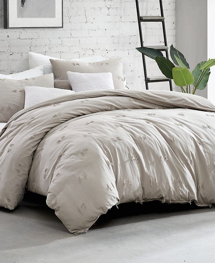 DKNY Textured Fringe King Comforter Set Macy's