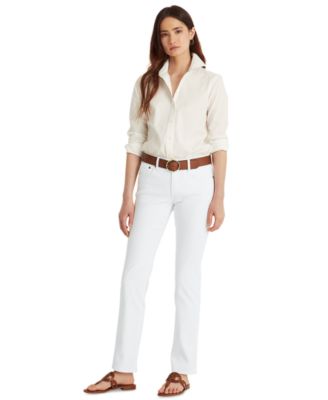 Petite Mid-Rise Straight Jean