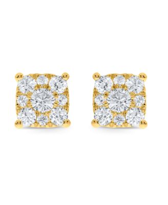 Diamond Square Cluster Stud Earrings (2 ct. t.w.)