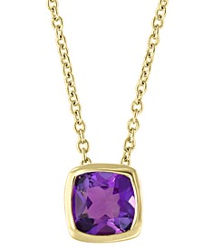 EFFY® Amethyst Solitaire 16" Pendant Necklace (1 ct. t.w.) in 14k Gold