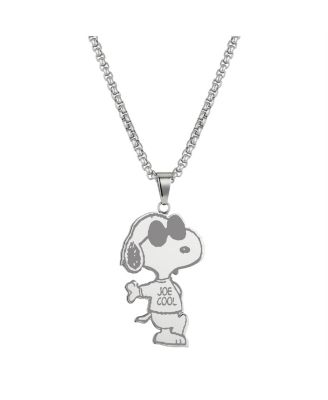 Peanuts - Stainless Steel "Joe Cool" Snoopy Pendant, 24"