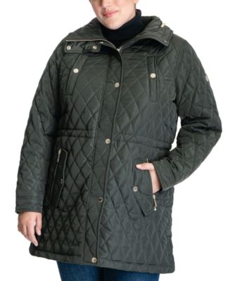 Michael michael kors cheap hooded quilted anorak coat