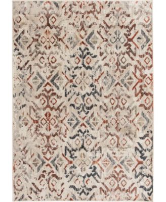 Portland Textiles Sulis Beal Rug In Cream,red