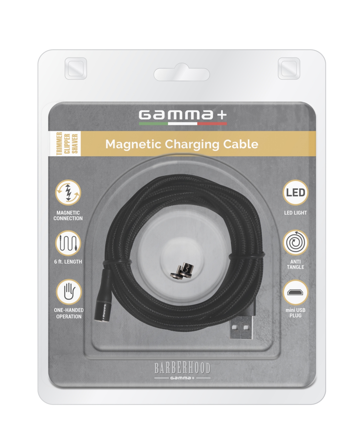 Gamma+ Universal Usb Magnetic Charging System For All Micro (mini) Devices In Black