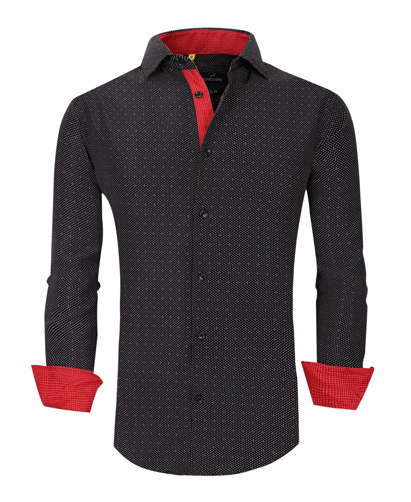 Мужская рубашка Azaro Uomo Slim Fit Business Nautical Button Down Dress Shirt — фото 1