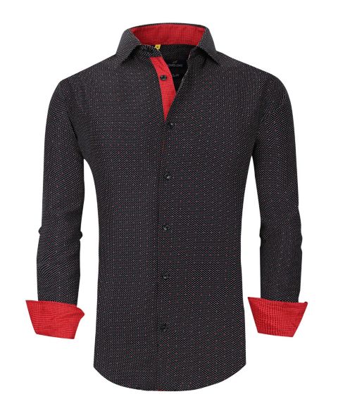 Мужская рубашка Azaro Uomo Slim Fit Business Nautical Button Down Dress Shirt