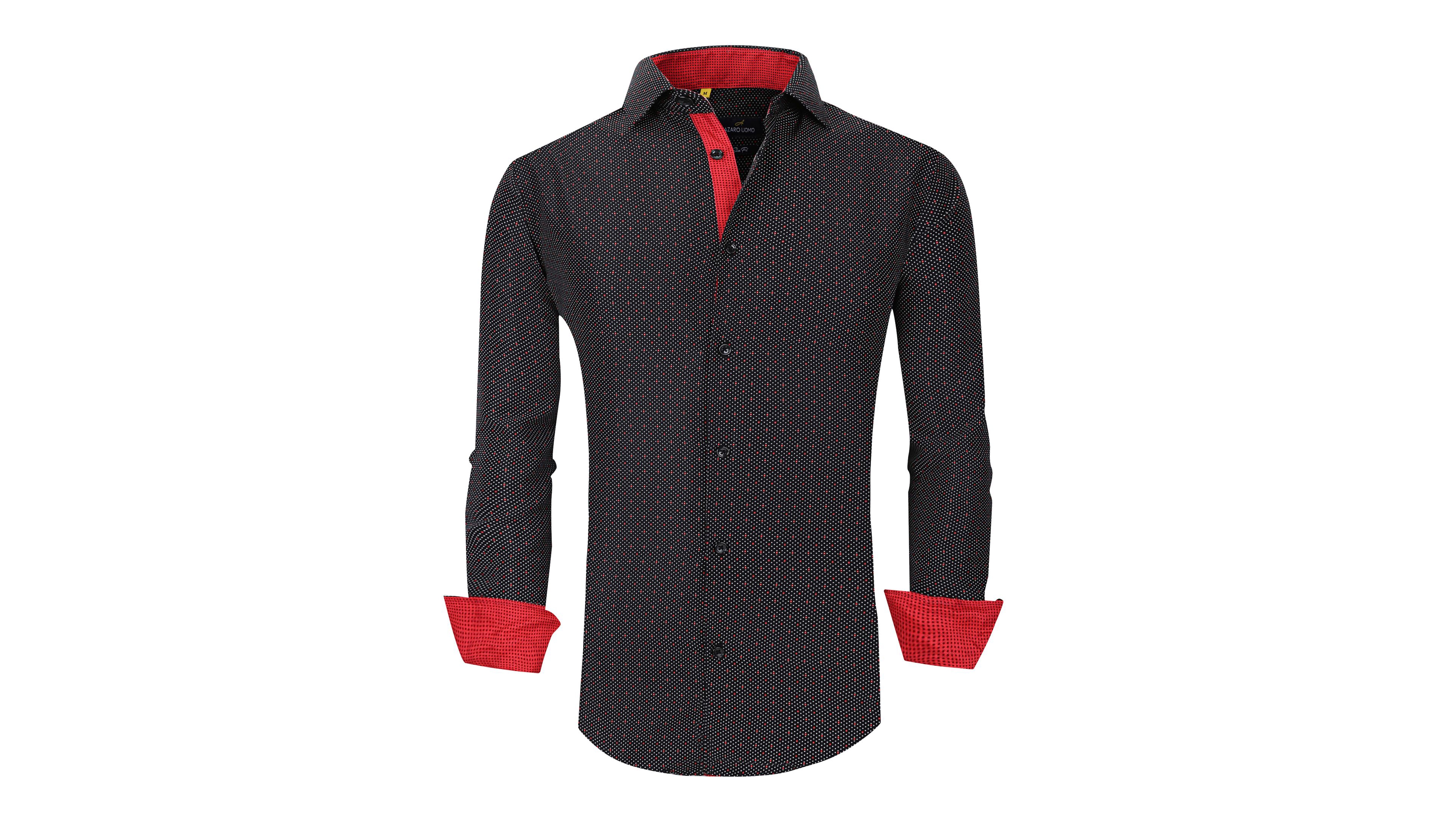 Men's Slim Fit Business Nautical Button Down Dress Shirt