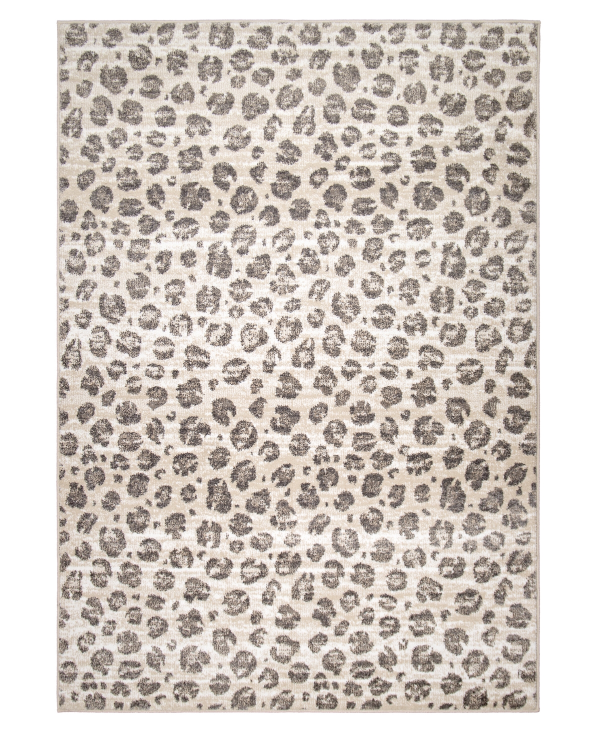 Orian Skins Snow Leopard 5'3in x 7'6in Area Rug - Gray