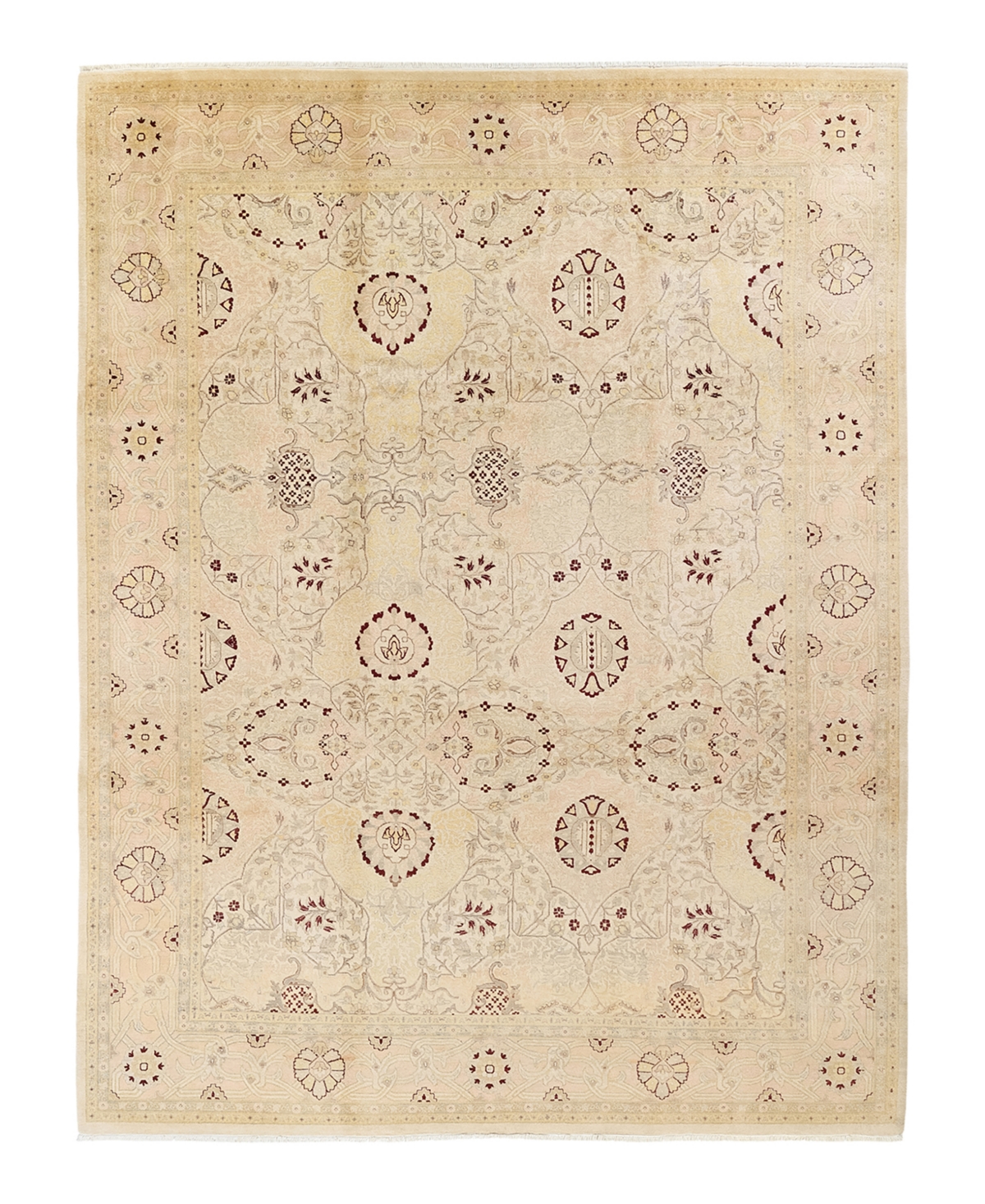 Closeout! Adorn Hand Woven Rugs Mogul M1422 9'2in x 12'2in Area Rug - Ivory